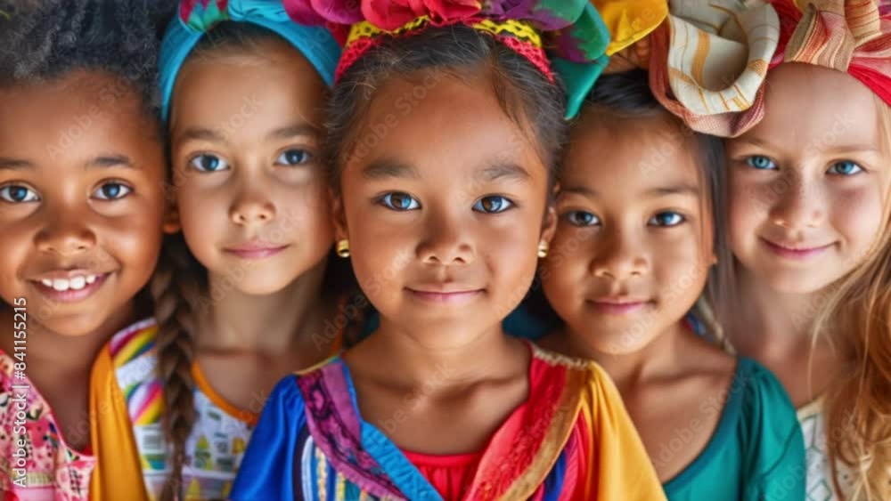 diverse multiethnic young girls inclusive and multicultural concept Generative AI diverse multiethnic young girls inclusive and multicultural concept Generative AI
