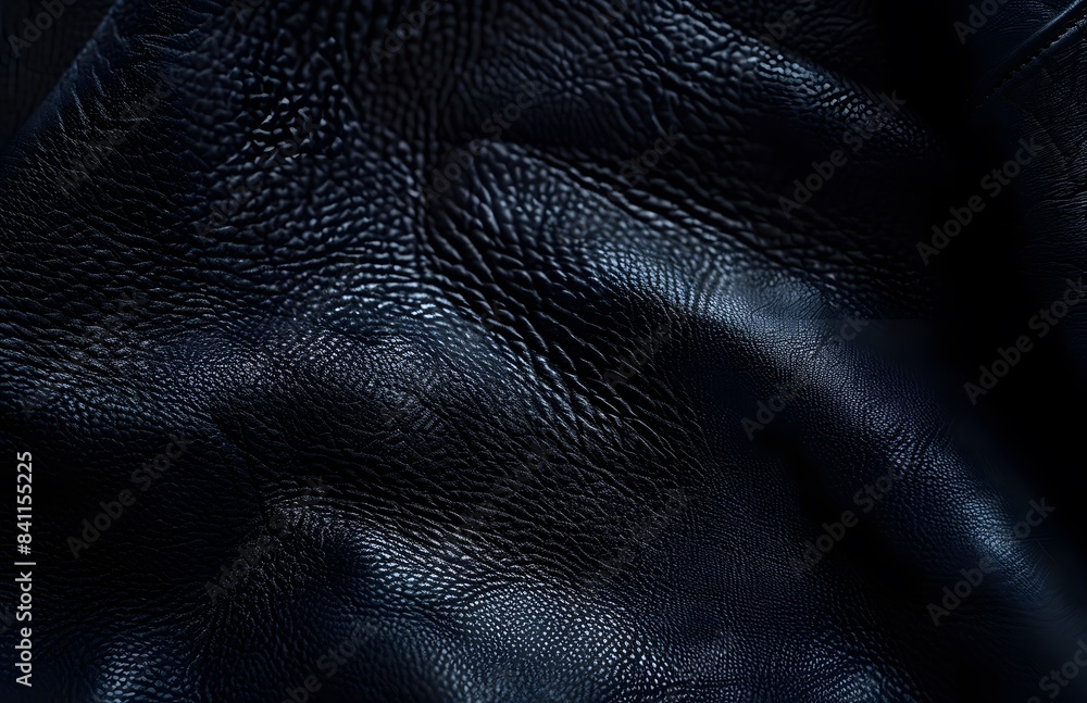 Fototapeta premium Dark Black Leather Texture Background