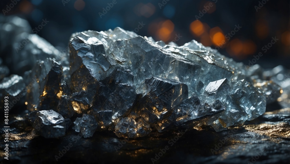 Raw Zinc Ore Metallic Texture in Double Exposure Silhouette. Raw Zinc Ore Metallic Texture in Double Exposure Silhouette.