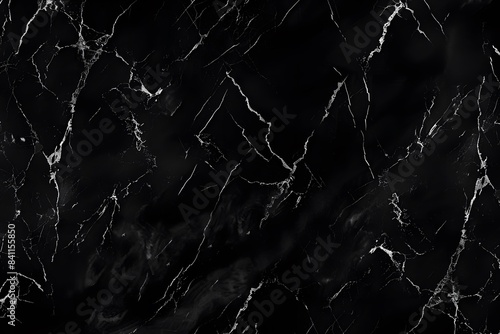 Seamless Black Marble Texture Background