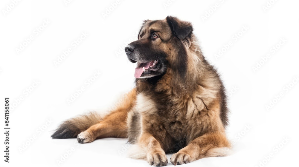 Caucasian Mountain Dog (Shepherd) clearly photo on white background , Caucasian Mountain Dog (Shepherd) clearly photo on white background ,