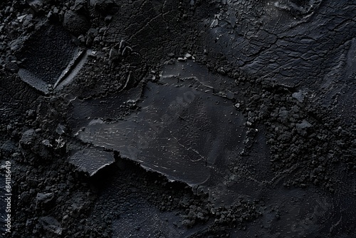 Dark Black Powder Texture Background photo