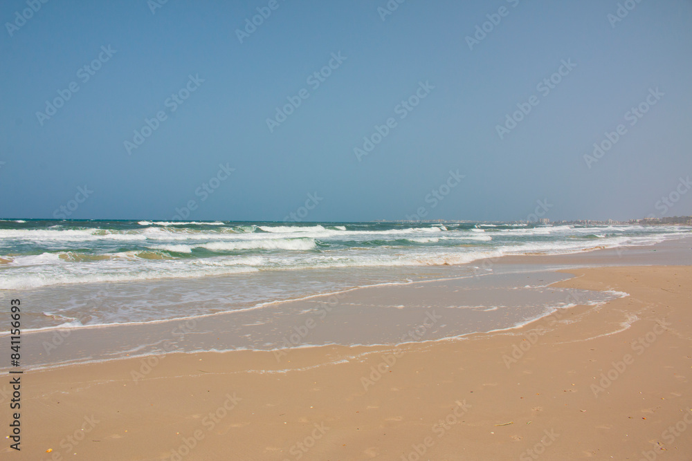 Nature landscape view of beautiful tropical beach and sea. Beach sea space area Nature landscape view of beautiful tropical beach and sea. Beach sea space area
