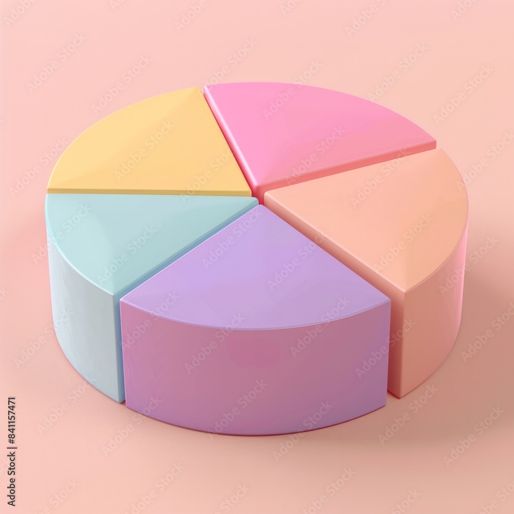 Obraz premium Budget Allocation Pie Chart Icon Illustrate a 3D pie chart with different sections highlighted to show budget allocation, AI Generative