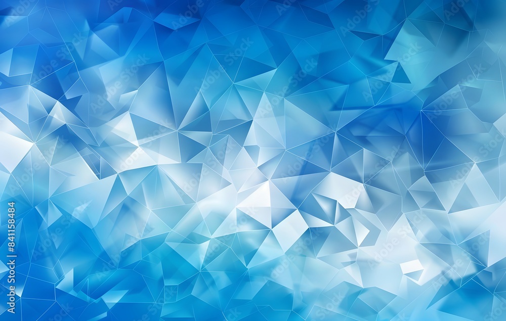Abstract Blue Geometric Background with Blurred Edges Abstract Blue Geometric Background with Blurred Edges