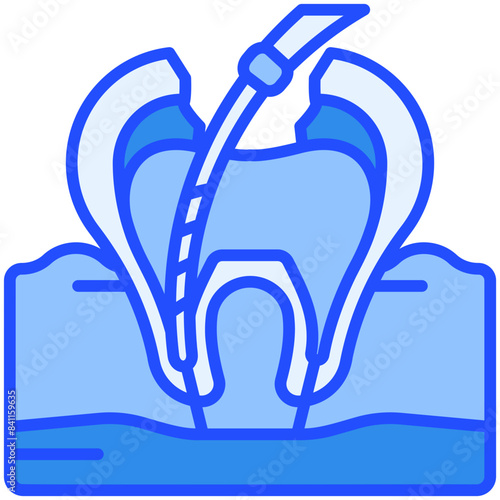 endodontist Blue Color Icon