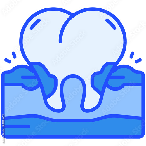 gingivitis Blue Color Icon