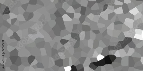 Abstract black and gray broken quartz stained glass background design. geometric glass fragments pieced pattern. seamless broken glass ceramic mosaic texture.