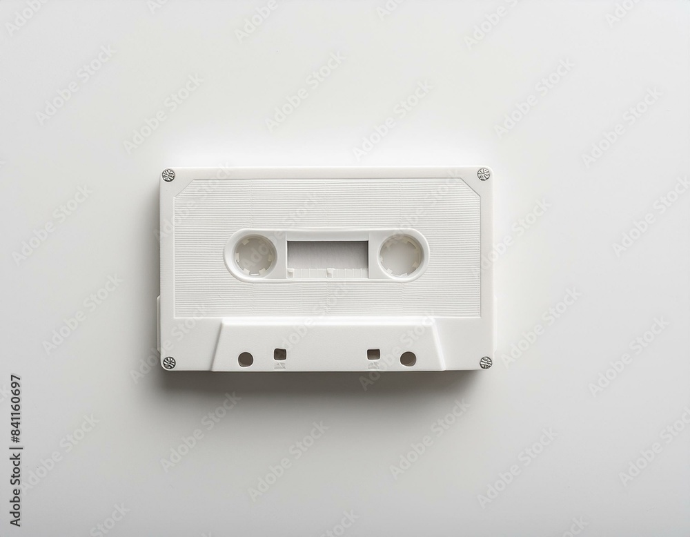 Obraz premium 白い背景のカセットテープ