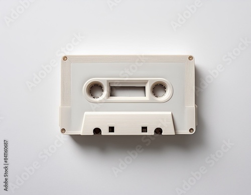 白い背景のカセットテープ