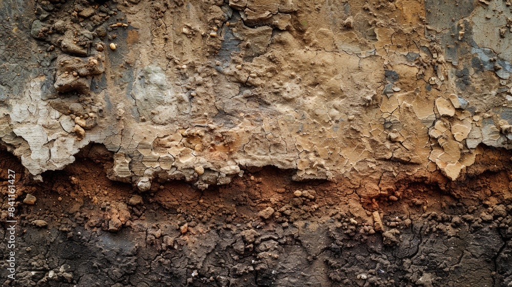 Texture of the soil structure background Texture of the soil structure background