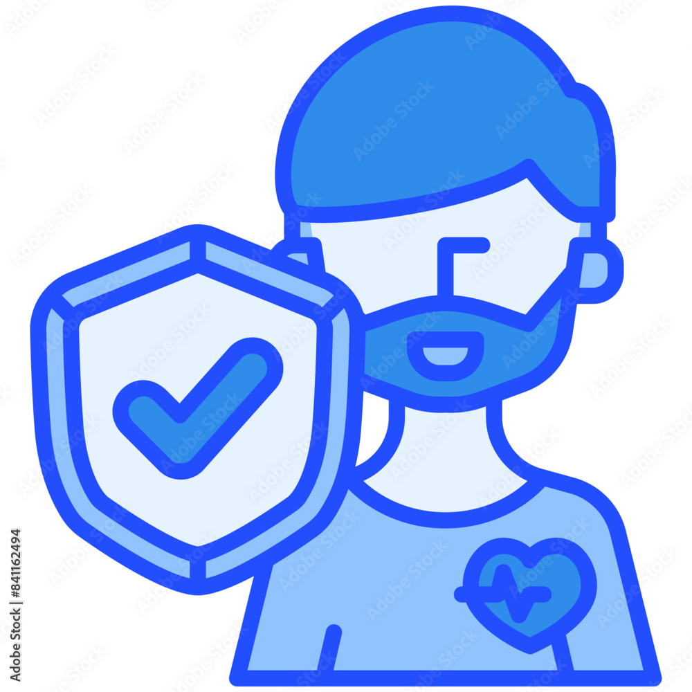 Life Protection insurance Blue Color Icon Life Protection insurance Blue Color Icon