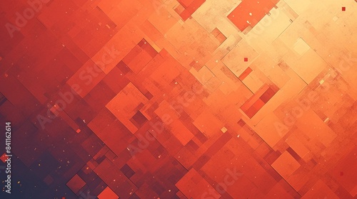 四角の幾何学模様テクスチャー、赤4