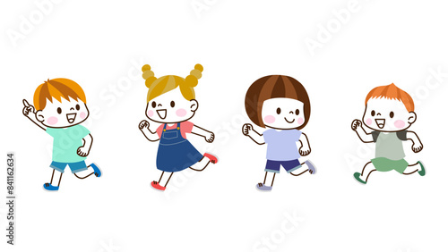 走るこどもたち