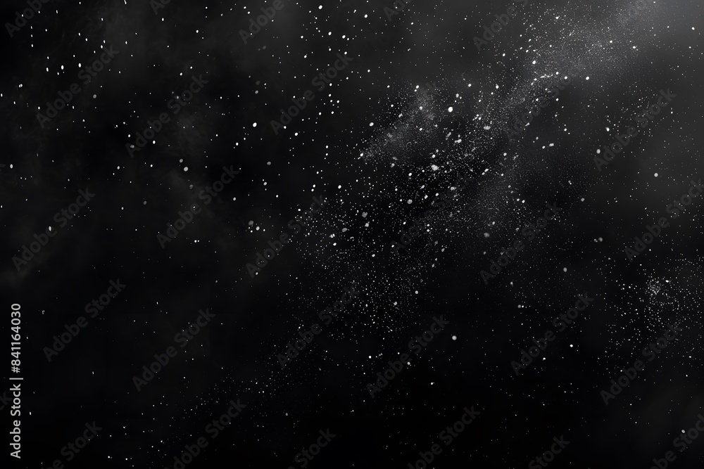 Fototapeta premium Minimalist Black Background With White Dust Particles