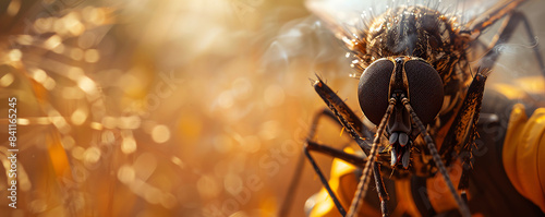 Closeup of a fly with blurred background photo