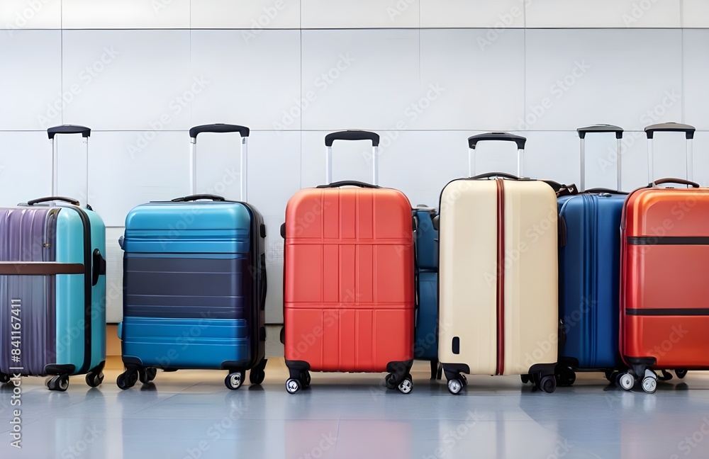 Luggage suitcases at the airport Luggage suitcases at the airport