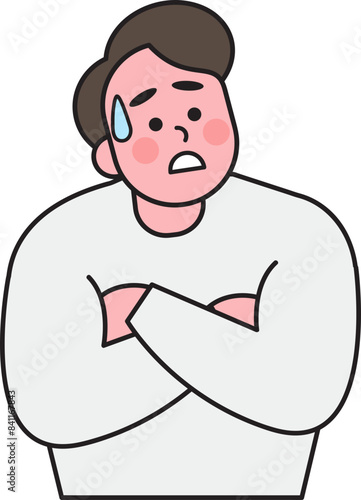 Man with shock action