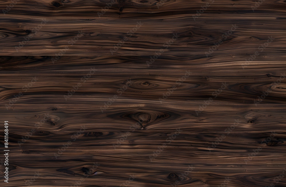 Fototapeta premium Seamless Dark Brown Wood Grain Texture