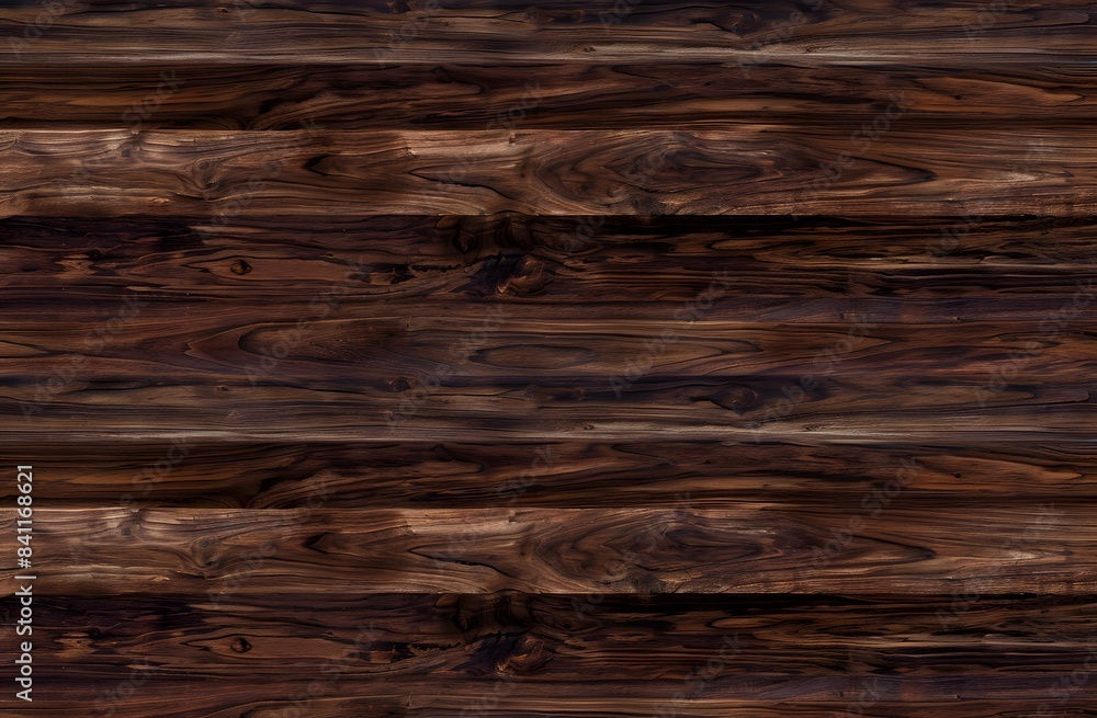Fototapeta premium Dark Walnut Wood Texture Seamless Pattern