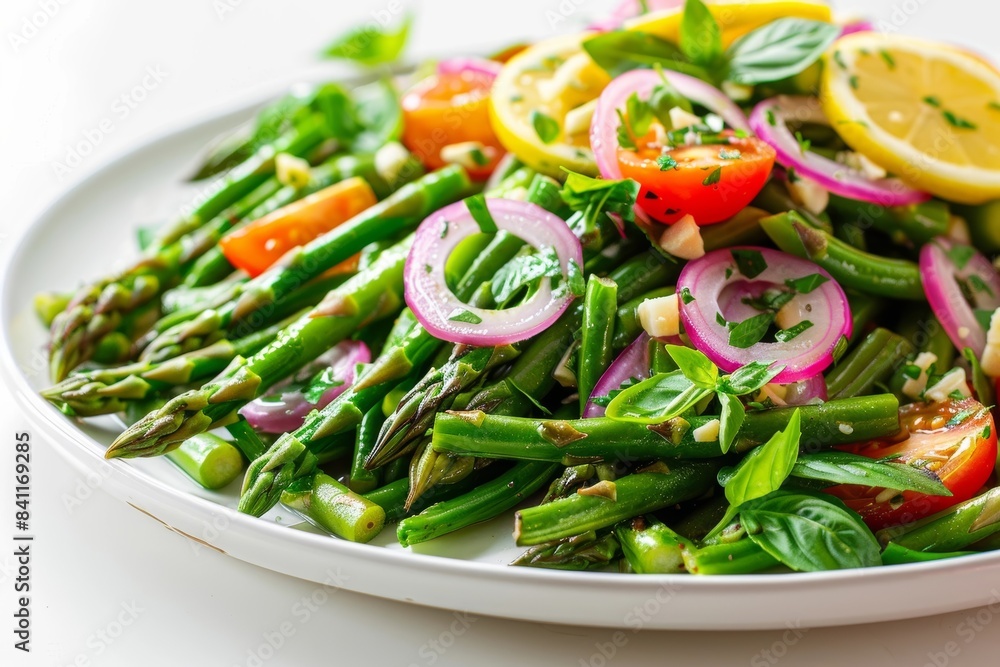 Aromatic Asparagus and Green Bean Salad with Lemon Freshness Aromatic Asparagus and Green Bean Salad with Lemon Freshness