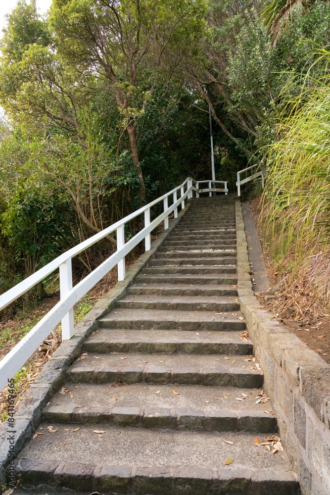 Beautiful Rural Stone Staircase Leading Up Through Lush Countryside Beautiful Rural Stone Staircase Leading Up Through Lush Countryside