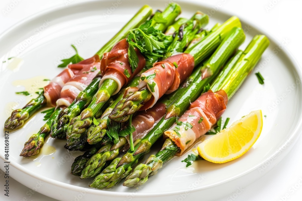 Savory Asparagus and Prosciutto Dish with Beurre Blanc Sauce Savory Asparagus and Prosciutto Dish with Beurre Blanc Sauce