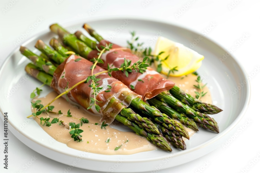 Savory Prosciutto-Wrapped Asparagus with Beurre Blanc Sauce Savory Prosciutto-Wrapped Asparagus with Beurre Blanc Sauce
