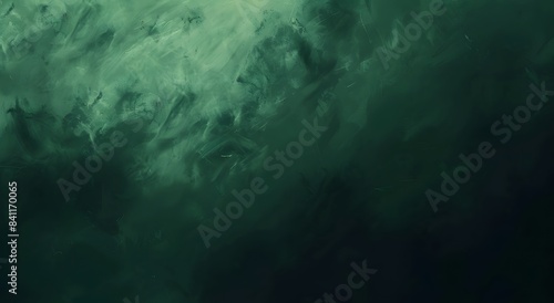 Dark Green Minimalist Background with Subtle Shadows