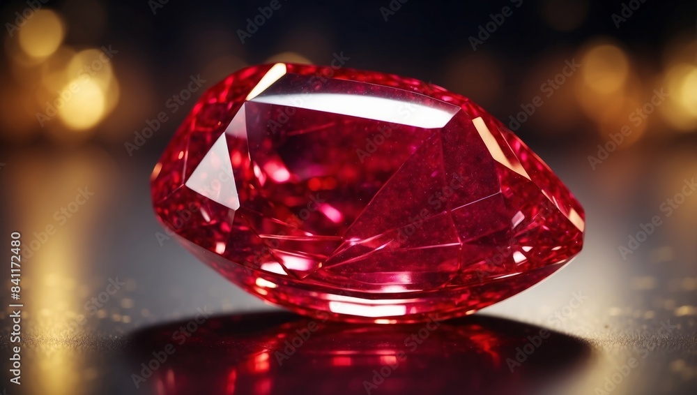 Polished Ruby in Focus A Radiant Symbol of Luxury and Elegance. Polished Ruby in Focus A Radiant Symbol of Luxury and Elegance.