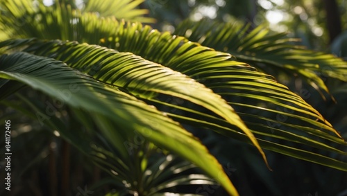 Timelapse of a Palm Leafs Gradual Shadow Shift on a.