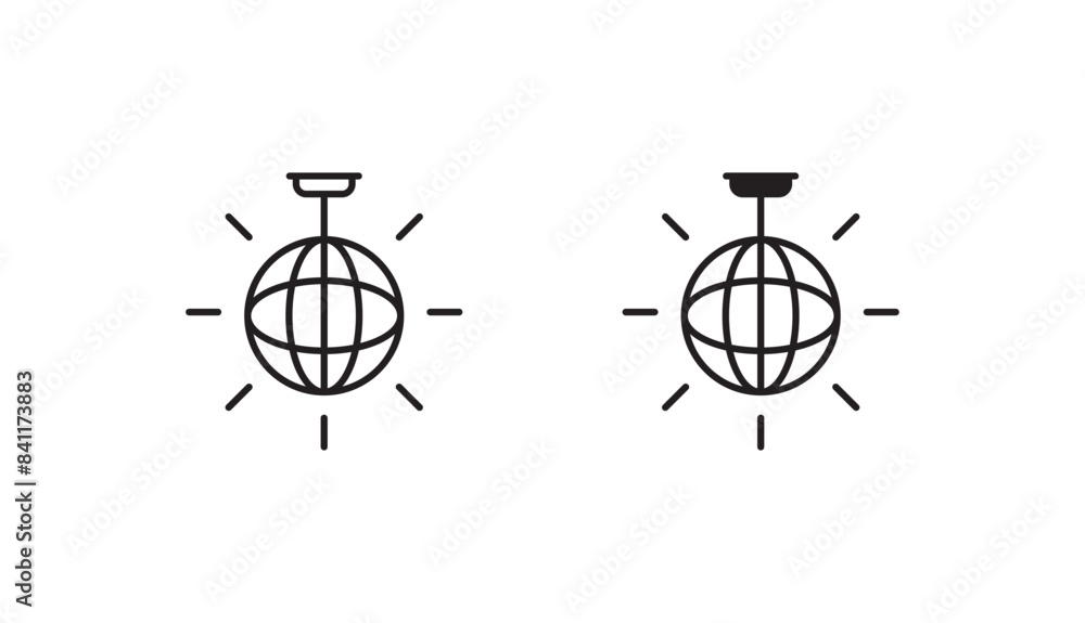 Disco Ball icon design with white background stock illustration Disco Ball icon design with white background stock illustration