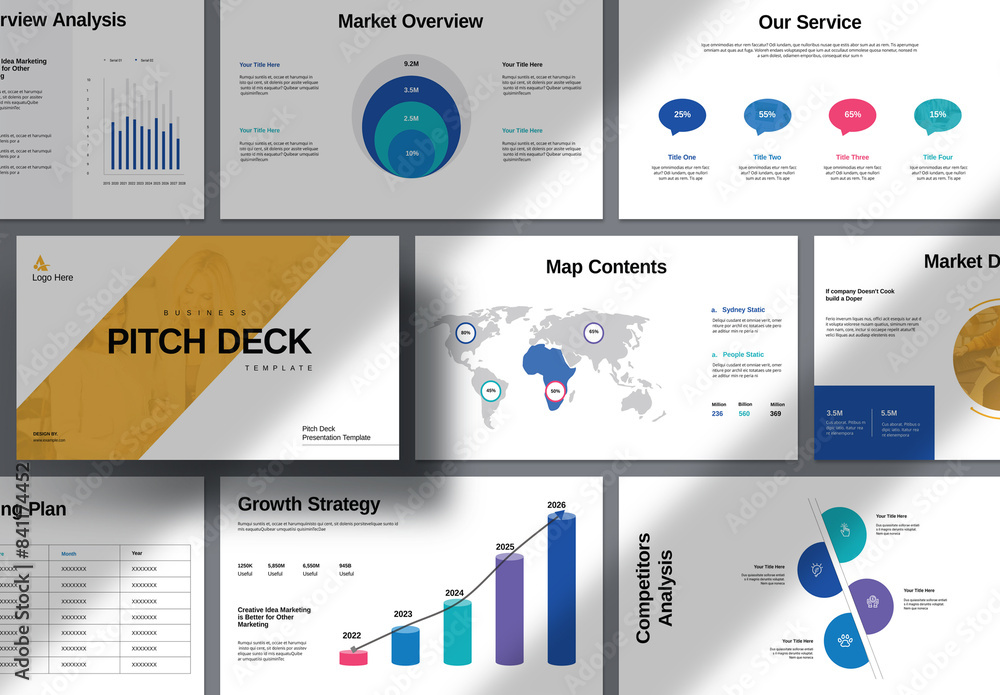 Pitch Deck Presentation Stock Template | Adobe Stock
