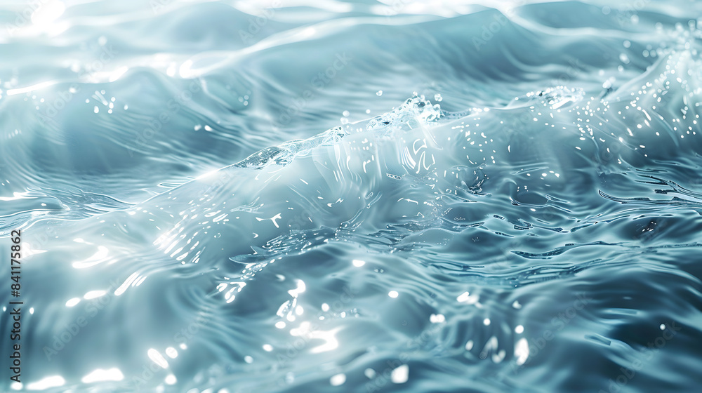 Beautiful natural light blue background with the texture of a light wave on the water Beautiful natural light blue background with the texture of a light wave on the water