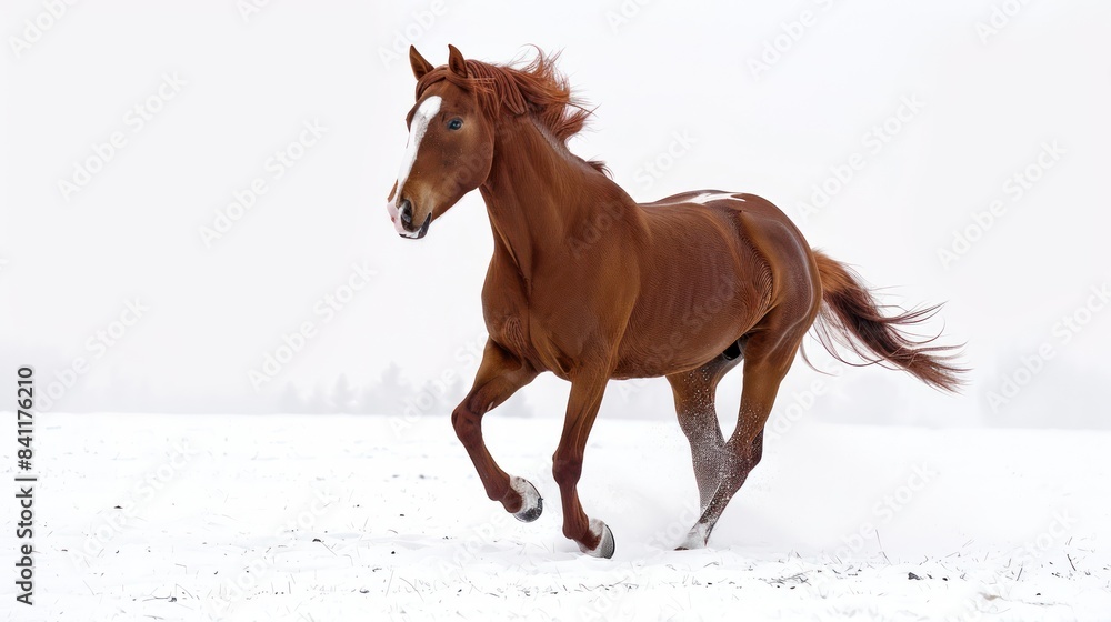 Obraz premium Canadian Horse clearly photo on white background , 