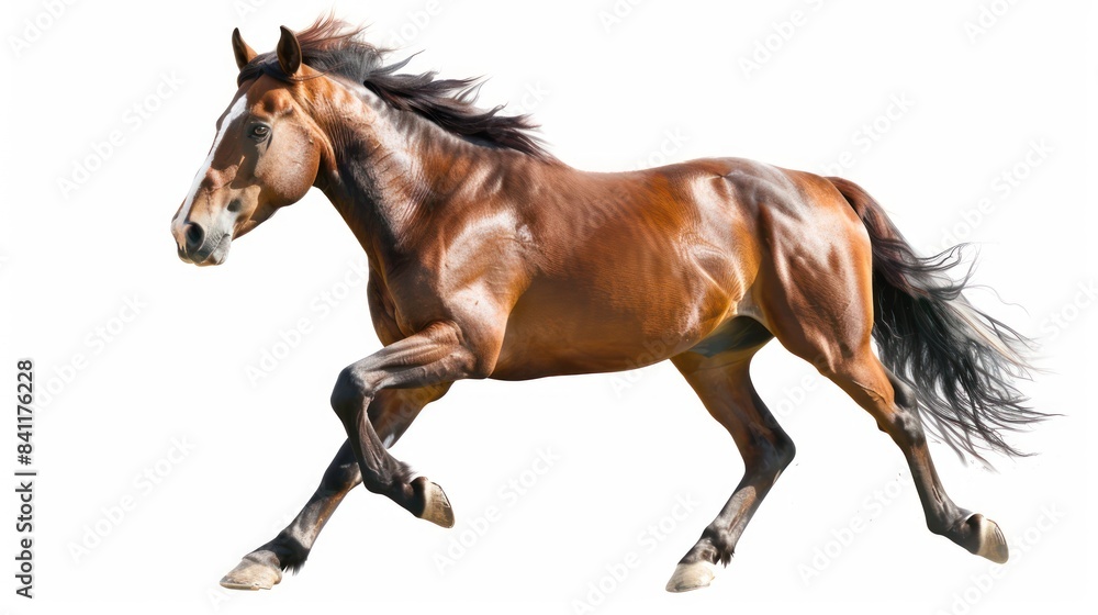 Fototapeta premium Canadian Horse clearly photo on white background , 