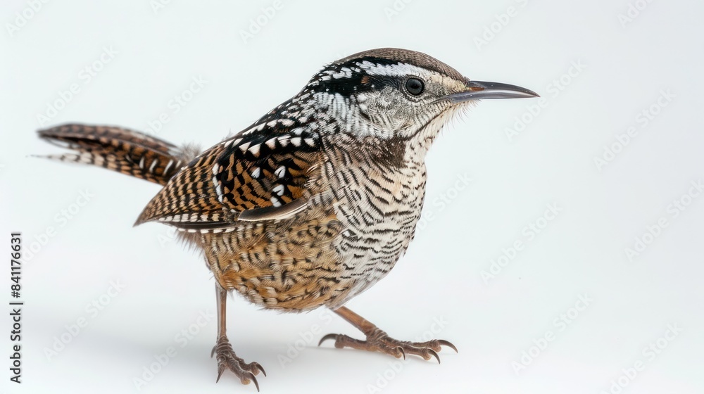 Fototapeta premium Cactus Wren clearly photo on white background , 