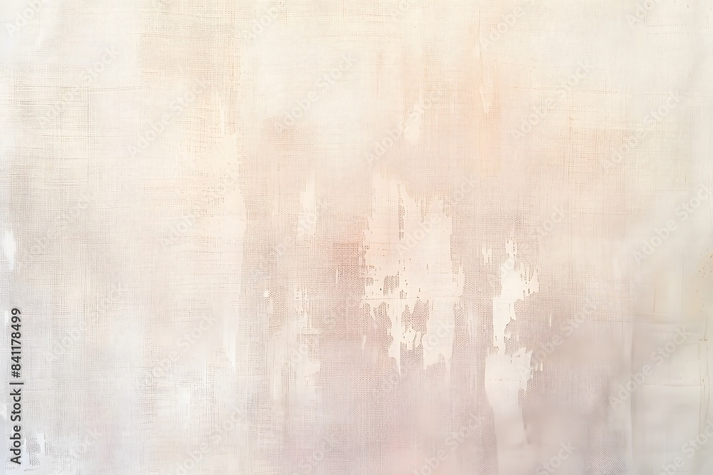 Fototapeta premium Light Beige Watercolor Background with Subtle Linen Curtain
