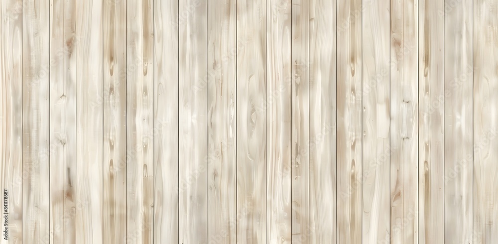 Naklejka premium Light Beige Wood Plank Seamless Texture