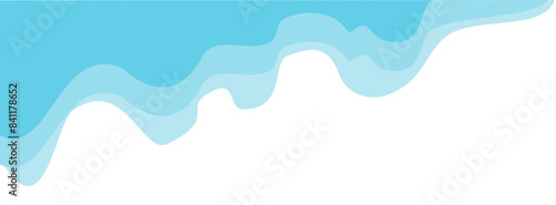Summer beach waves border