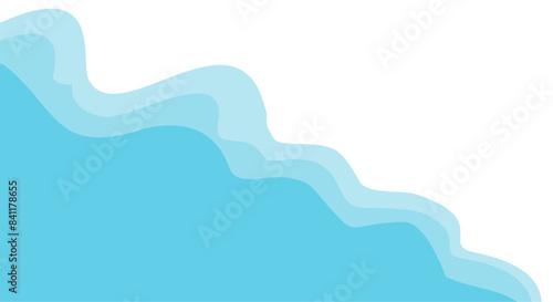 Summer beach waves border