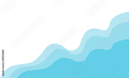 Summer beach waves border