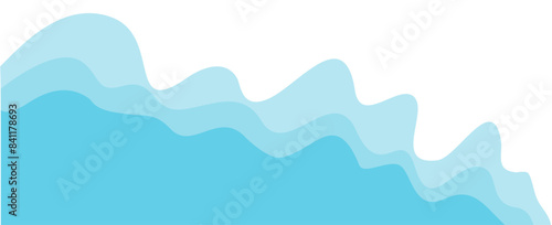 Summer beach waves border