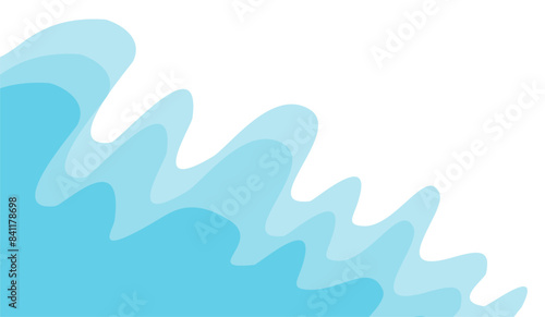 Summer beach waves border