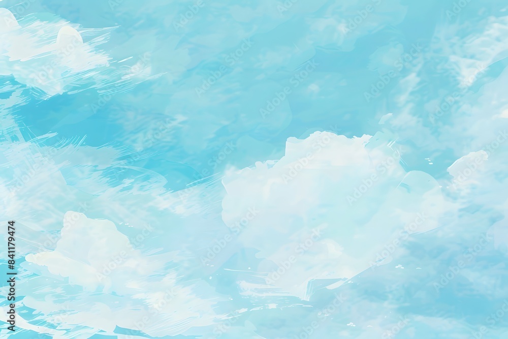 Obraz premium Light Blue Sky Watercolor Background