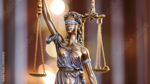 **Legal and law concept statue of Lady Justice with scales of justice