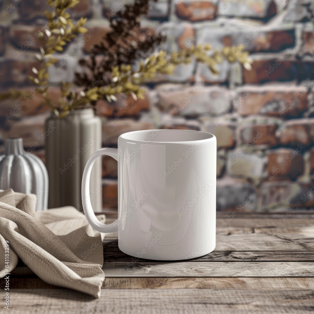 Coffee Mug 15Oz Mockup,Brick Wallbackground Coffee Mug 15Oz Mockup,Brick Wallbackground
