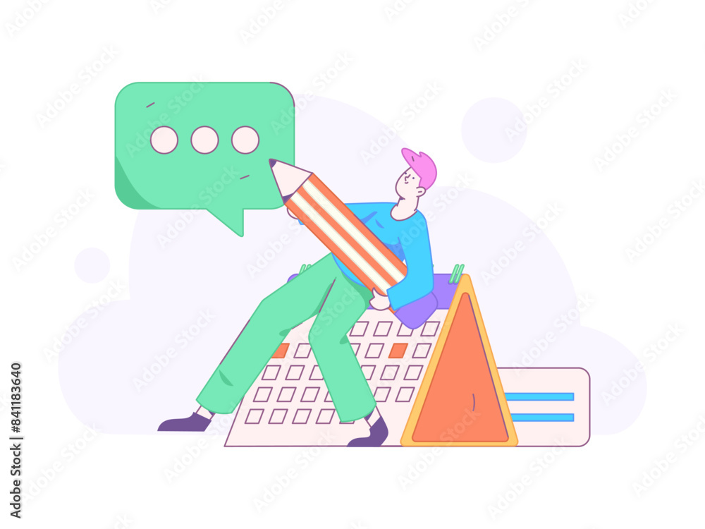 Notification announcement vector creative flat hand drawn illustration
Notification announcement vector creative flat hand drawn illustration