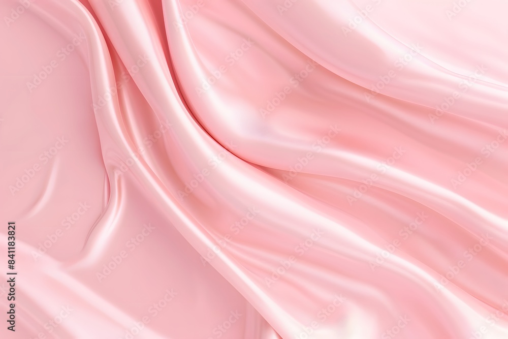 Fototapeta premium Soft Pink Silk Fabric Background Texture