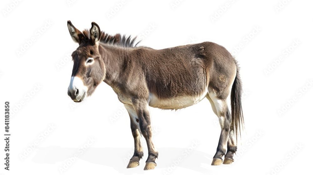 Donkey full body isoleted on white background , Donkey full body isoleted on white background ,